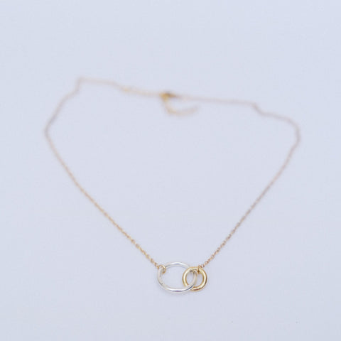 2 Tone circle necklace
