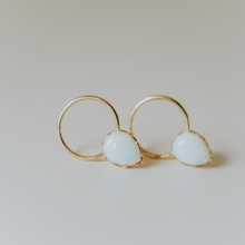 Cloe Hoop - white opal