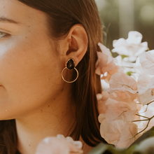 Cloe Hoop - white opal
