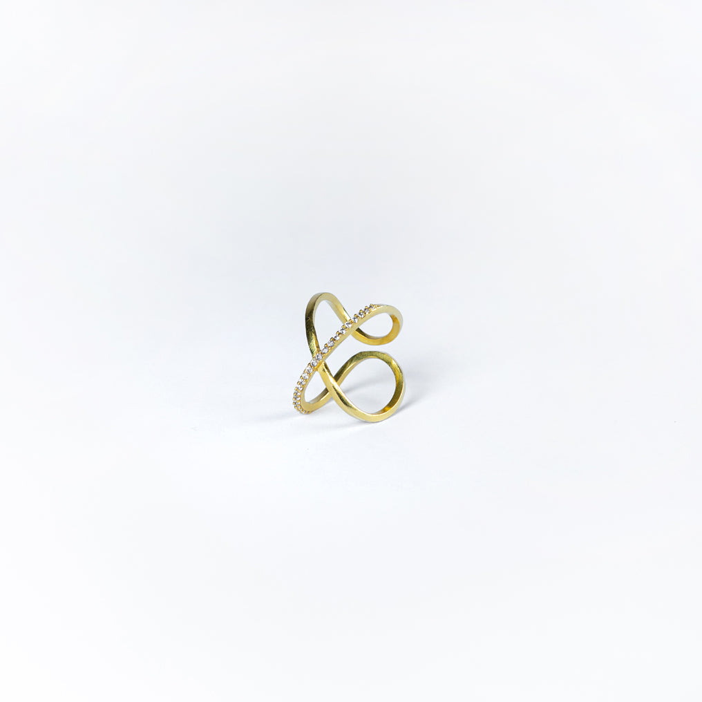 XO Cuff Ring - Gold