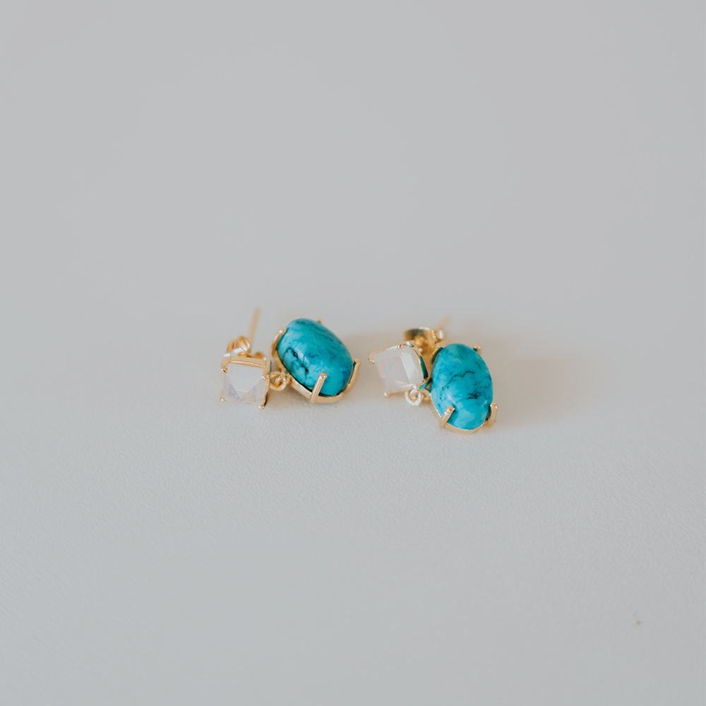Coco Drops - Opalite & Turquoise