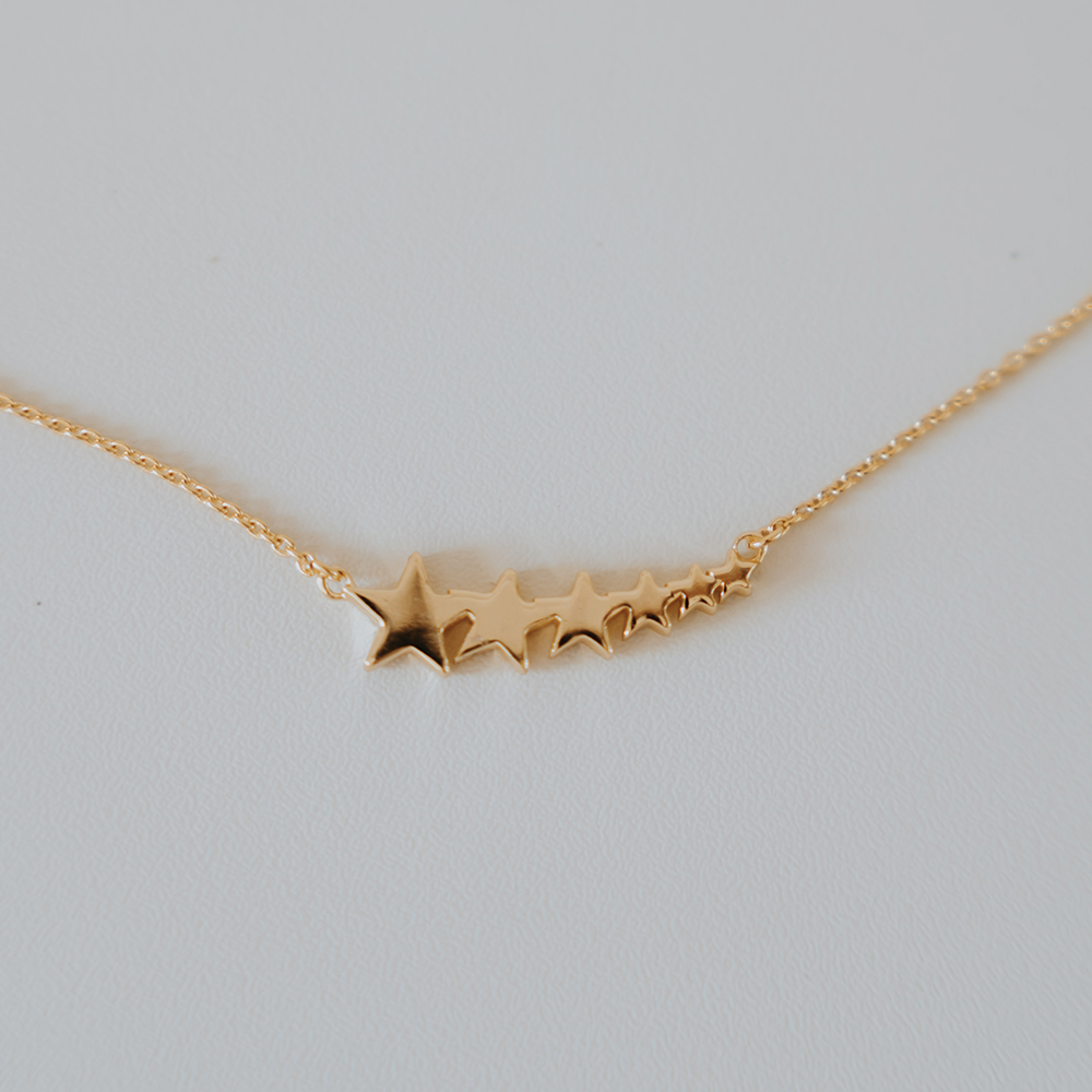 Shooting Star Necklace - Brass Plating